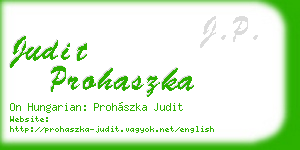 judit prohaszka business card